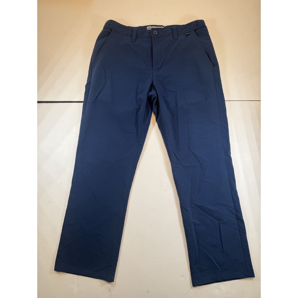 TravisMathew Legacy Stretchknit Pants Men's 30x28 Blue 5-Pocket Chino Golf